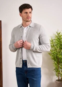 Medstead Men's Long Sleeve Shirt In Dove -Elegant Wear World ap m 196u01 dove 1