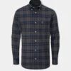 Ilkley Flannel Green Check Shirt - Shooting Fit -Elegant Wear World ap mens ilkley shirt chk53 brown