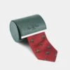 Ripon Silk Country Tie In Red - Retriever Design 2 Ripon Silk Country Tie In Red - Retriever Design -Elegant Wear World apm048 ripon silk tie retriever red