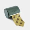 Ripon Silk Country Tie In Yellow - Retriever Design -Elegant Wear World apm048 ripon silk tie retriever yellow