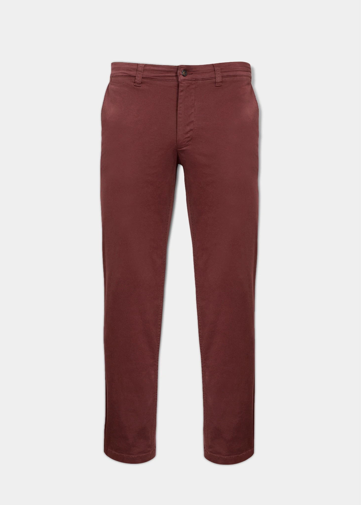 Bamforth Men's Chino Trouser In Wine - Regular Fit 1 Bamforth Men's Chino Trouser In Wine - Regular Fit