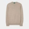 Brisbane Geelong Wool Jumper In Mushroom - Regular Fit -Elegant Wear World brisbane mens geelong wool jumper mushroom 1