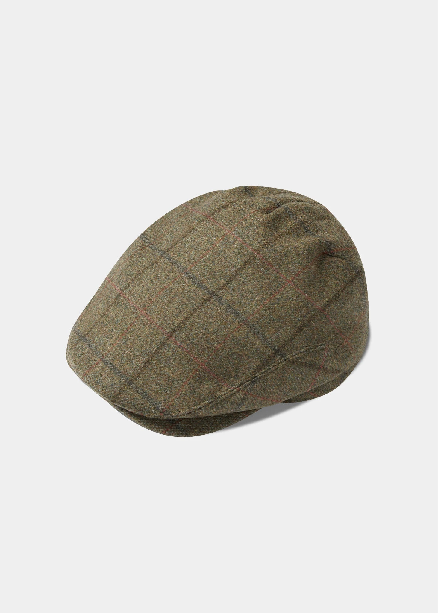Combrook Men's Extended Peak Tweed Flat Cap In Thyme 1 Combrook Men's Extended Peak Tweed Flat Cap In Thyme