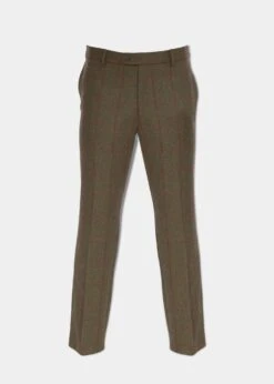 Combrook Men's Tweed Trousers In Sage - Regular Fit