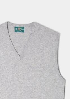 Ellerby Cotton Cashmere Slipover In Dove -Elegant Wear World ellerby cotton cashmere slipover dove 2