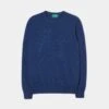 Brisbane Geelong Wool Jumper In Indigo - Regular Fit -Elegant Wear World geelong wool jumper indigo