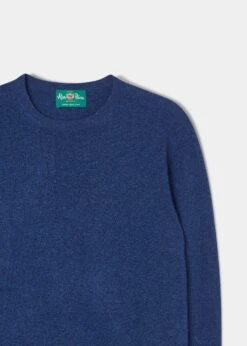 Brisbane Geelong Wool Jumper In Indigo - Regular Fit -Elegant Wear World geelong wool jumper indigo 2