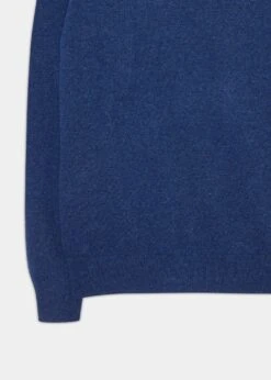 Brisbane Geelong Wool Jumper In Indigo - Regular Fit -Elegant Wear World geelong wool jumper indigo 3