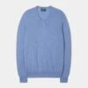 Haddington Cashmere Jumper In Ocean - Regular Fit 2 Haddington Cashmere Jumper In Ocean - Regular Fit -Elegant Wear World haddington mens cashmere jumper Ocean