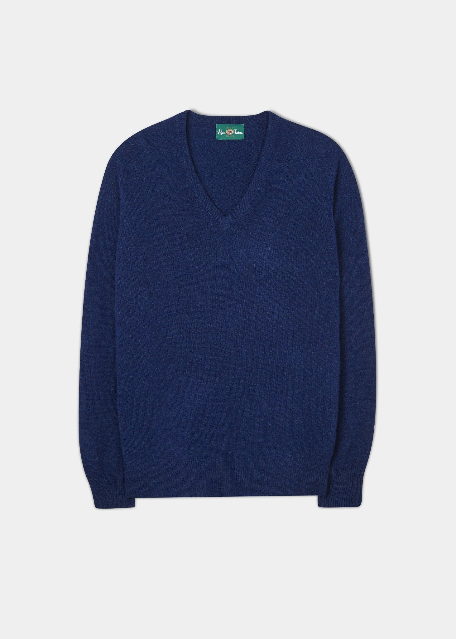 Hampshire Lambswool Jumper In Indigo - Classic Fit 1 Hampshire Lambswool Jumper In Indigo - Classic Fit