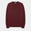 Hampshire Lambswool Jumper In Red Velvet - Classic Fit -Elegant Wear World hampshire mens lambswool jumper red velvet 1 f376126d 4219 4f1d b879 c6d223c4f073