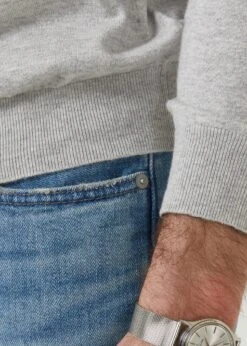 Harlington Luxury Cotton Jumper In Dove 9 Harlington Luxury Cotton Jumper In Dove -Elegant Wear World harlington luxury cotton crew neck jumper dove 3