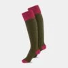 Ladies Shooting Socks - Pink & Olive -Elegant Wear World ladies shooting socks pink olive