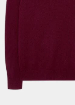Sutherland Lambswool 1/4 Zip Jumper In Bordeaux - Regular Fit 19 Sutherland Lambswool 1/4 Zip Jumper In Bordeaux - Regular Fit -Elegant Wear World lambswool half zip jumper bordeaux 3