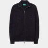 Ballater Lambswool Zipped Jumper In Navy - Regular Fit