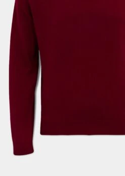 Streetly Men's V Neck Jumper In Bordeaux - Classic Fit 5 Streetly Men's V Neck Jumper In Bordeaux - Classic Fit -Elegant Wear World lambswool vee neck jumper bordeaux 3