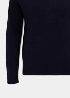 Streetly Men's V Neck Jumper In Navy - Classic Fit -Elegant Wear World lambswool vee neck jumper navy 3