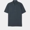 Weymouth Washed Effect Polo Shirt In Navy -Elegant Wear World ls1624n weymouth short sleeve polo navy