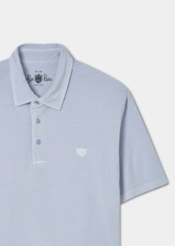 Fritton Pique Polo Shirt In Light Blue -Elegant Wear World ls2008 fritton mens pique polo shirt light blue 2
