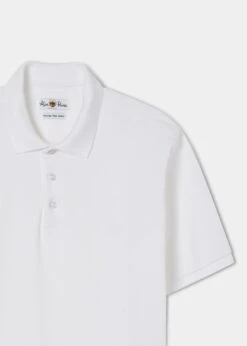 Fritton Pique Polo Shirt In White -Elegant Wear World ls2008 fritton mens pique polo shirt white 2