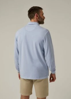 Storwood Long Sleeve Polo Shirt In Light Blue 6 Storwood Long Sleeve Polo Shirt In Light Blue -Elegant Wear World ls2202n storwood long sleeve faded dye jersey light blue 2