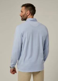 Storwood Long Sleeve Polo Shirt In Light Blue 7 Storwood Long Sleeve Polo Shirt In Light Blue -Elegant Wear World ls2202n storwood long sleeve faded dye jersey light blue 3