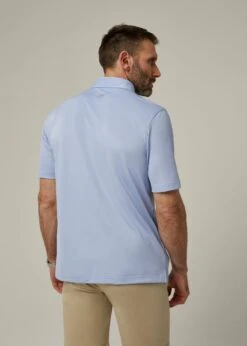 Rockbourne Performance Polo In Light Blue - Sports Fit -Elegant Wear World ls2303 rockbourne short sleeve polo light blue 3