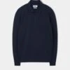 Reed Long Sleeve Polo In Navy -Elegant Wear World ls2304 reed long sleeve polo navy