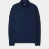 Rainford Performance 1/4 Zip Mock Neck In Navy -Elegant Wear World ls2403 rainford long sleeve mock neck navy