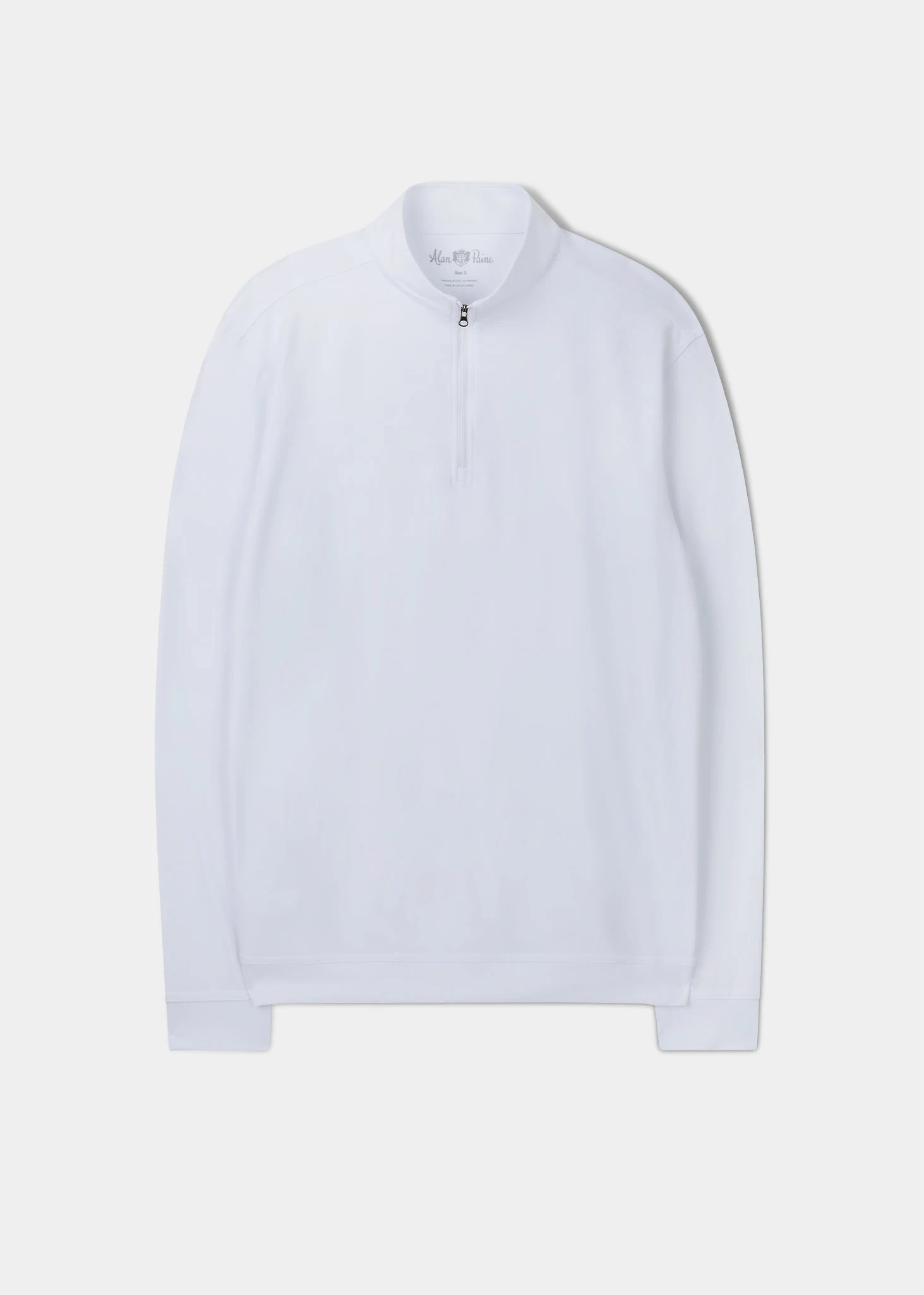 Rainford Performance 1/4 Zip Mock Neck In White 1 Rainford Performance 1/4 Zip Mock Neck In White