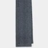 Kinross Cashmere Herringbone Scarf In Charcoal -Elegant Wear World mens cashmere herringbone scarf charcoal 1