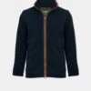 Aylsham Men's Fleece Windblock In Dark Navy - Regular Fit -Elegant Wear World mens fleece windblock dark navy