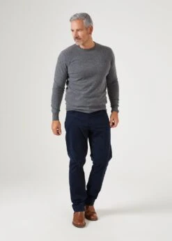 Brisbane Geelong Wool Jumper In Derby - Regular Fit -Elegant Wear World mens geelong wool jumper derby 2