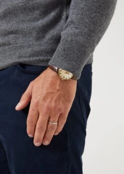 Brisbane Geelong Wool Jumper In Derby - Regular Fit -Elegant Wear World mens geelong wool jumper derby 4