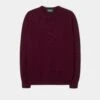 Dorset Men's Lambswool Jumper In Bordeaux - Classic Fit -Elegant Wear World mens lambswool saddle shoulder jumper bordeaux 1