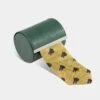 Ripon Silk Country Tie In Gold - Wild Boar Design -Elegant Wear World mens ripon silk country tie wild boar design gold