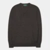 Millbreck Merino Wool Jumper In Dark Brown - Regular Fit -Elegant Wear World millbreck merino wool jumper dark brown 1