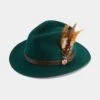 Richmond Ladies Felt Hat With Feather In Bottle -Elegant Wear World richmond ladies felt hat with feather