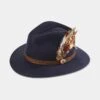 Richmond Ladies Felt Hat With Feather In Navy -Elegant Wear World richmond ladies felt hat with feather navy
