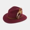 Richmond Ladies Felt Hat With Feather In Wine 18 Richmond Ladies Felt Hat With Feather In Wine -Elegant Wear World richmond ladies felt hat with feather wine