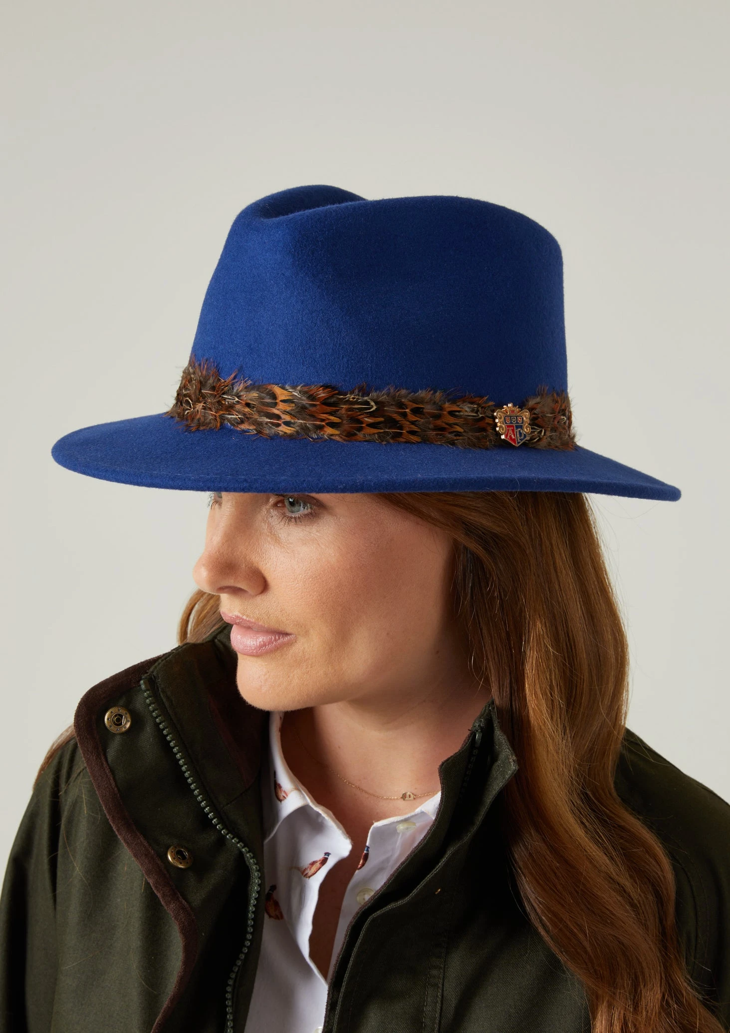 Richmond Ladies Fedora In Blue 4 Richmond Ladies Fedora In Blue - Image 4