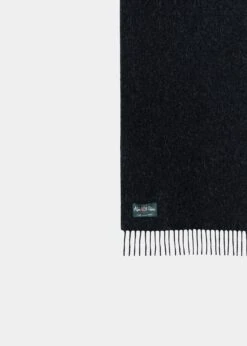 Elegant Wear World -Elegant Wear World risbury mens cashmere plain scarf charcoal 12