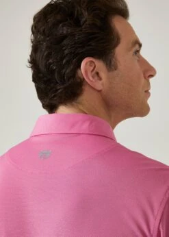 Rockbourne Performance Polo In Carnation - Sports Fit -Elegant Wear World rockbourne mens polo shirt carnation 4