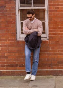 Rothwell Cotton Cashmere Jumper In Coffee -Elegant Wear World rothwell cotton cashmere jumper coffee 5 55ff430d e65f 4748 9bf2 5fc9ae5a7557