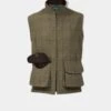 Rutland Men's Tweed Waistcoat In Dark Moss - Shooting Fit -Elegant Wear World rutland mens tweed waistcoat dark moss