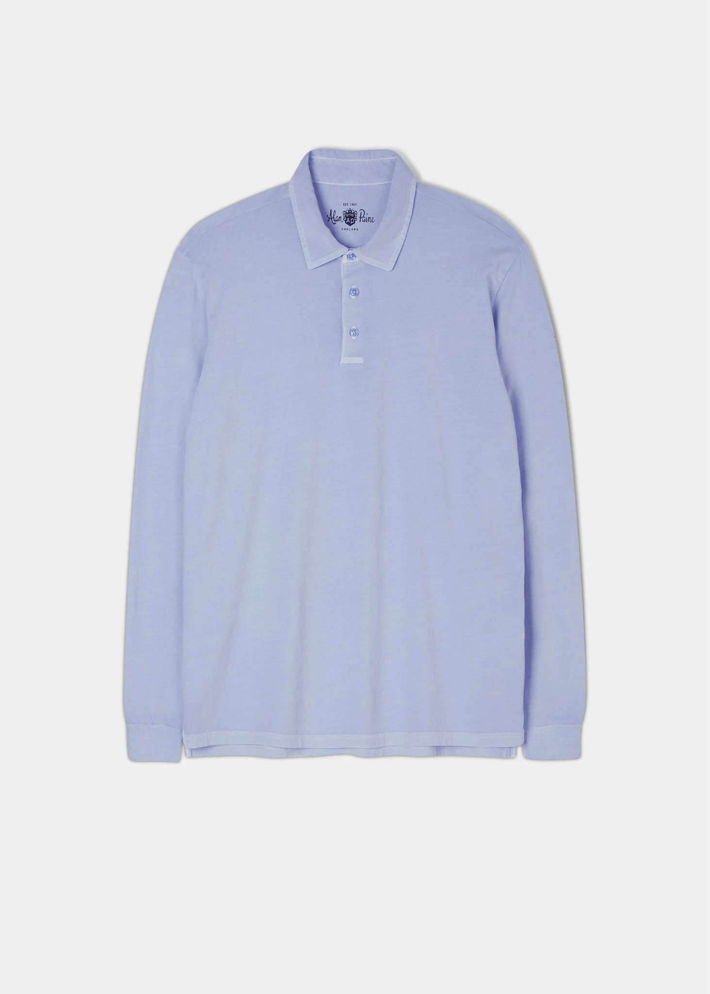 Storwood Long Sleeve Polo Shirt In Light Blue 1 Storwood Long Sleeve Polo Shirt In Light Blue