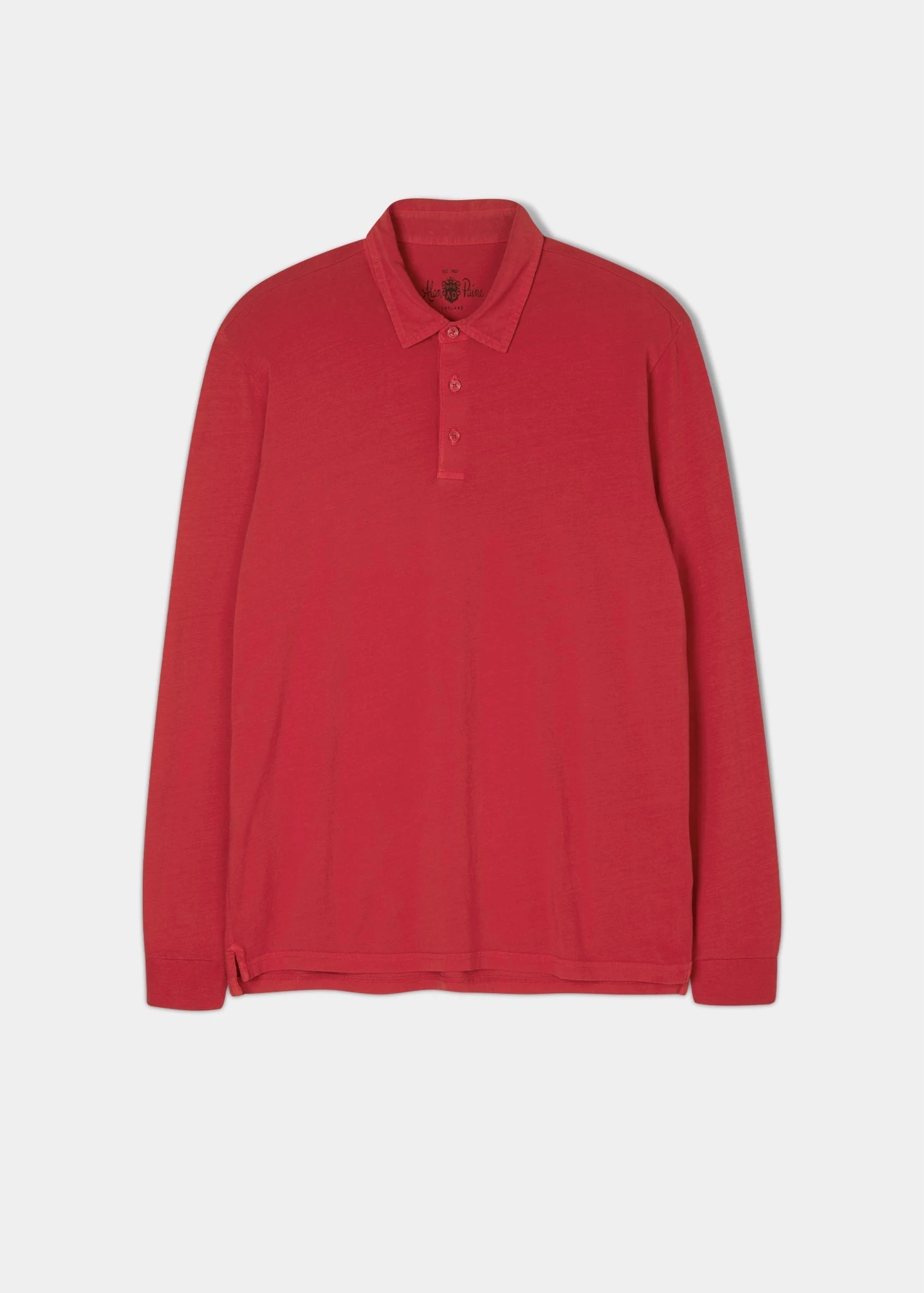 Storwood Long Sleeve Polo Shirt In Rosso 1 Storwood Long Sleeve Polo Shirt In Rosso