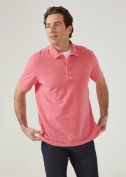 Weymouth Washed Effect Polo Shirt In Calypso -Elegant Wear World weymouth short sleeve polo shirt calypso 2