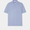 Weymouth Washed Effect Polo Shirt In Light Blue -Elegant Wear World weymouth short sleeve polo shirt light blue