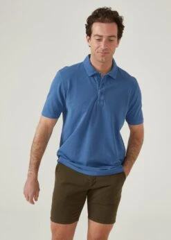 Weymouth Washed Effect Polo Shirt In Regatta -Elegant Wear World weymouth short sleeve polo shirt regatta 2